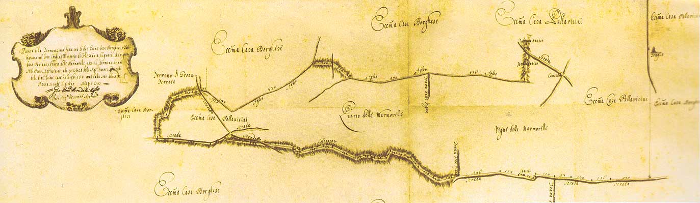Antica cartina del territorio dei Pallavicini